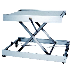 Løftebord med håndsving, rustfrit og aluminium